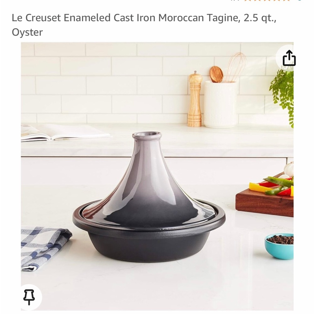 LE CREUSET MOROCCAN TAGINE 2.5 quart Enameled Cast Iron